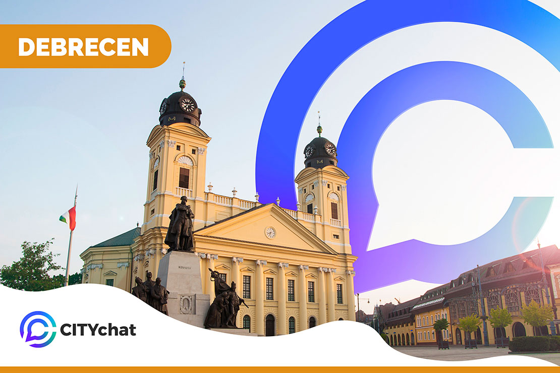CityChat logótervezes Debrecen Nagytemplom