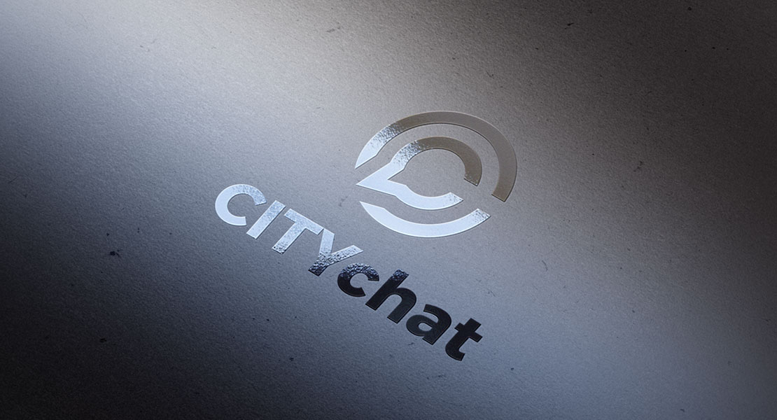 CityChat logó mockup